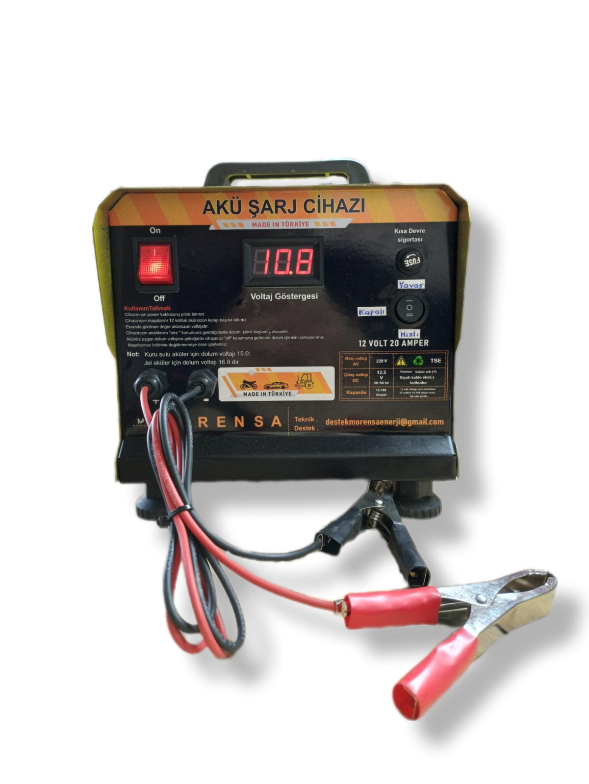 12 VOLT 20 AMPER ALÜMİNYUM